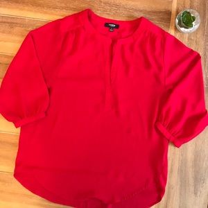 🤩 Perfect Red 3/4 Sleeve Top